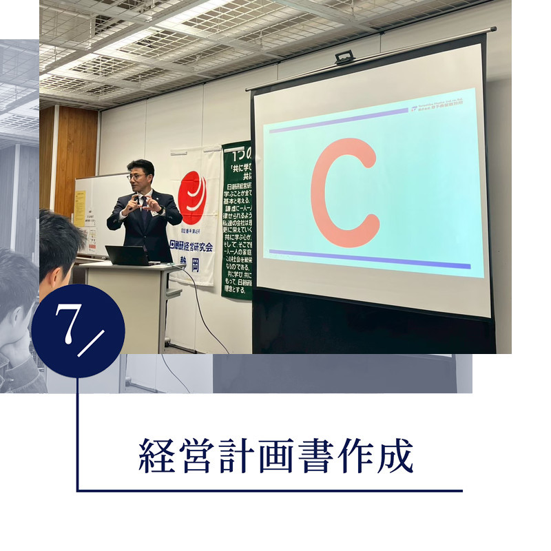 例会で発表する会員